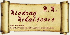 Miodrag Mikuljević vizit kartica